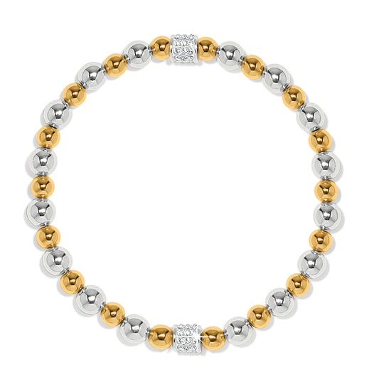 Meridian Petite Silver-Gold Stretch Bracelet