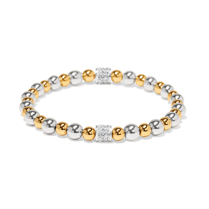 Meridian Petite Silver-Gold Stretch Bracelet