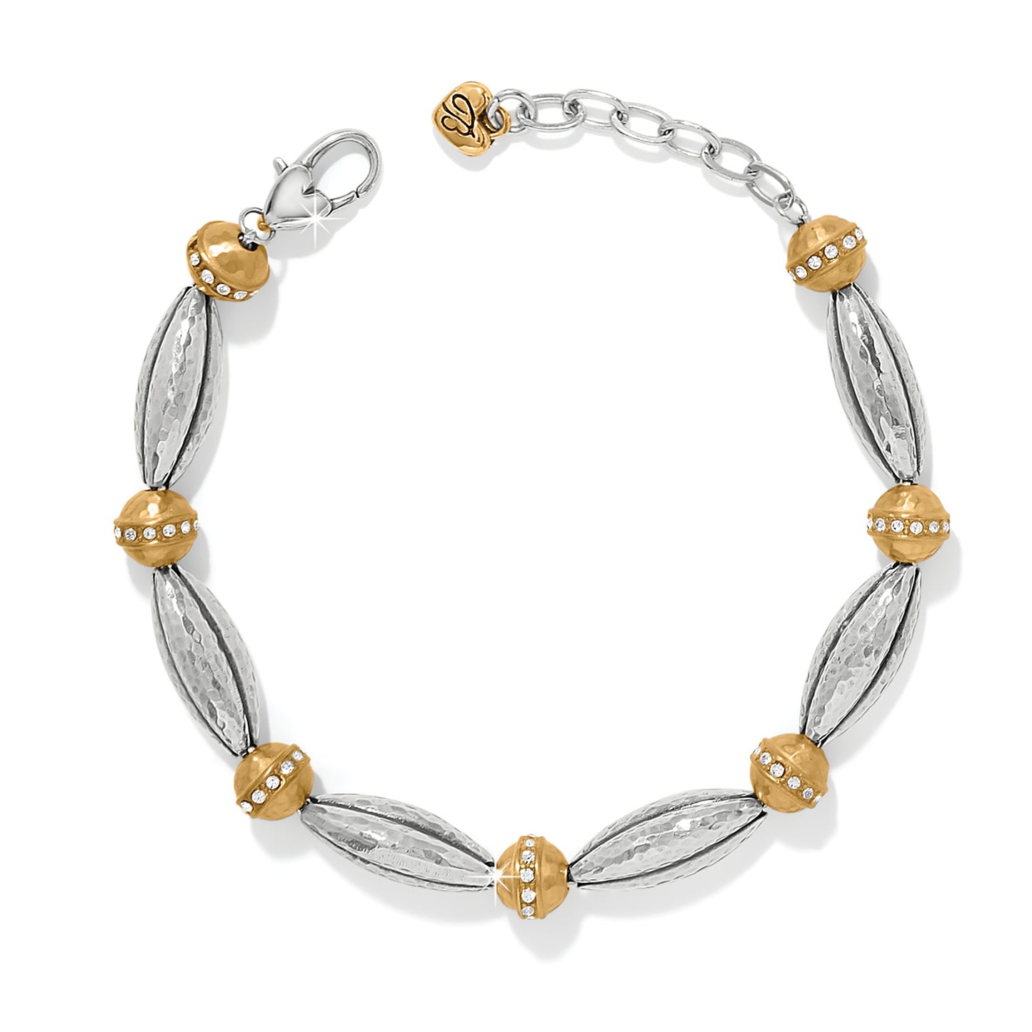 Meridian Orbit Bead Two Tone Bracelet