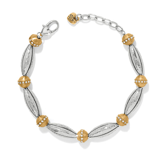 Meridian Orbit Bead Two Tone Bracelet