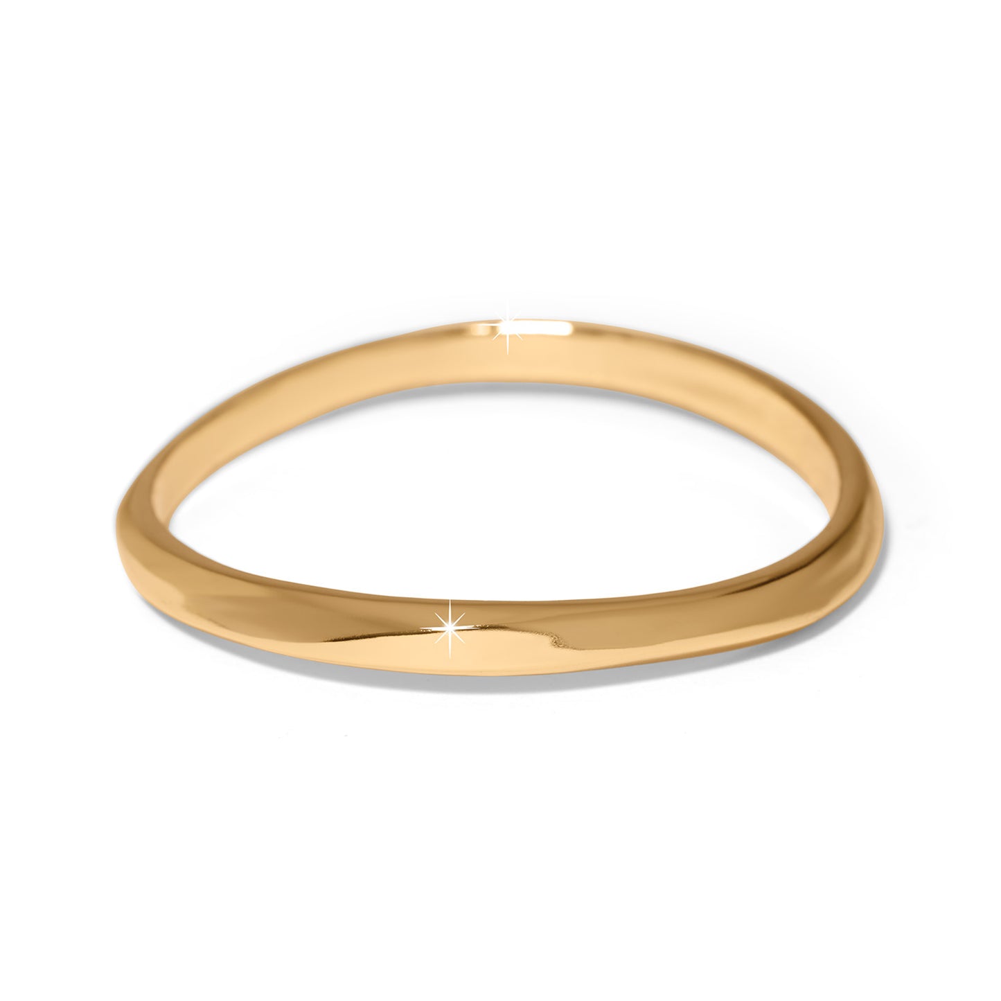 Brighton Cascade Rio Bangle - Gold Plated Sculptural Bracelet