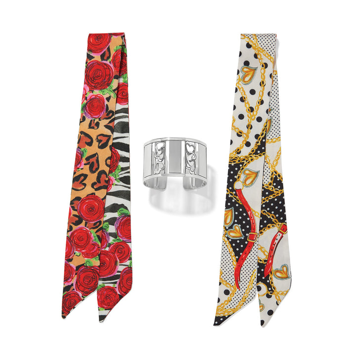 Brighton Fashionista Love Stack Scarf Cuff Bracelet, front view