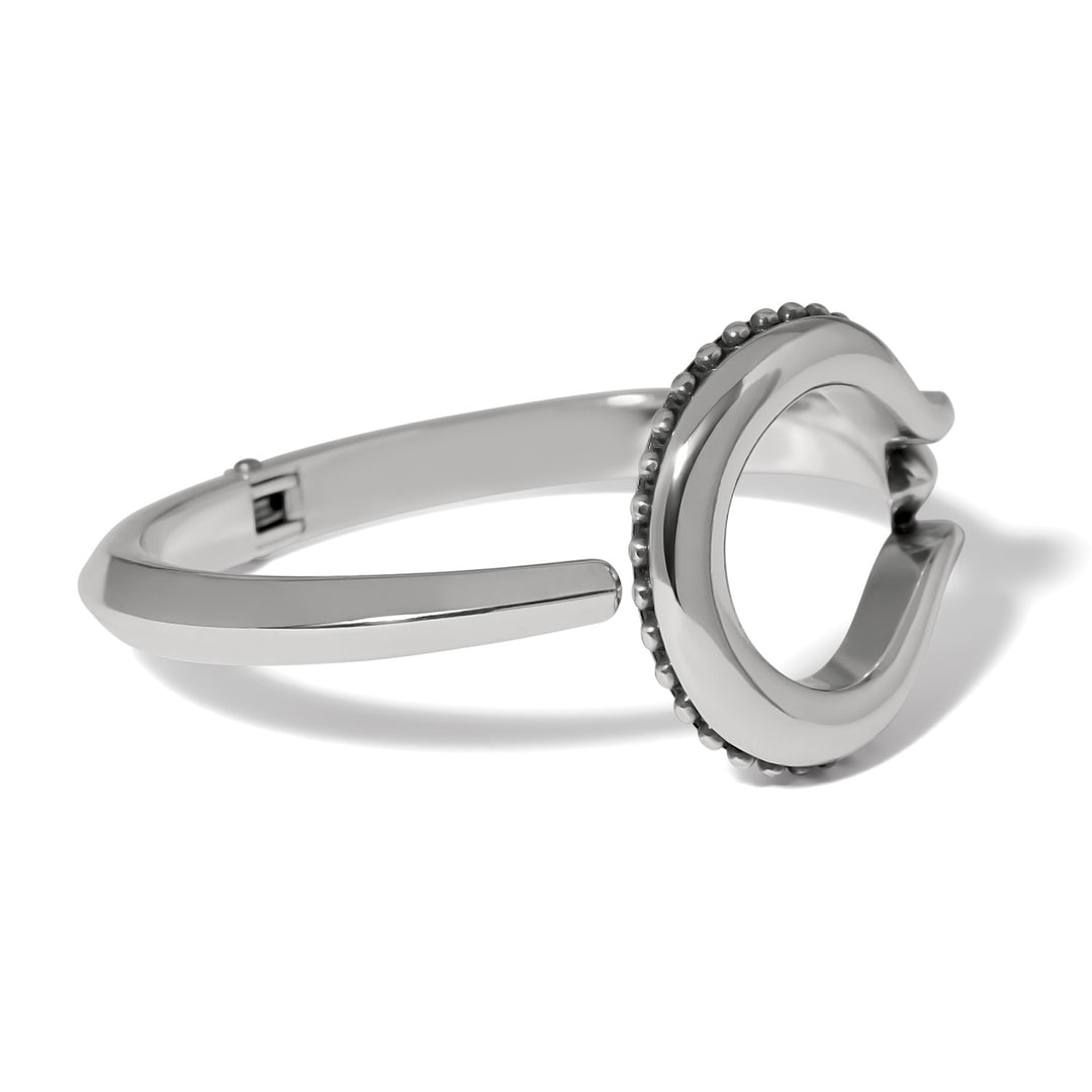 Brighton Pretty Tough Arch Bold Open Hinged Bangle, detail view