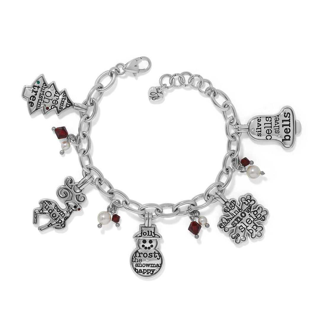 Brighton Holiday Carols Charm Bracelet, Christmas charm bracelet, front view