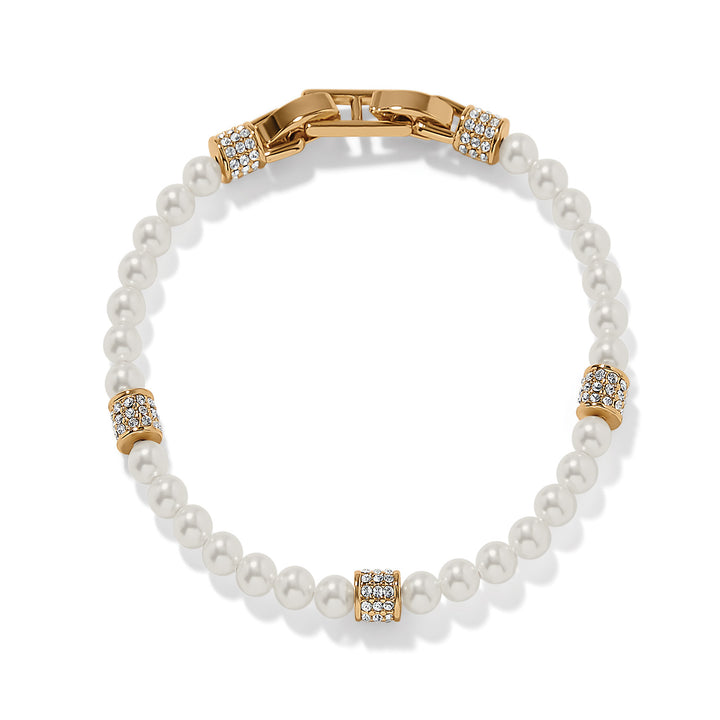 Brighton Meridian Petite Pearl Gold Bracelet, front view