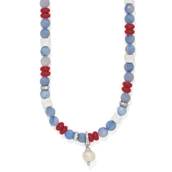 Brighton Americana Beach Pearl Charm Necklace