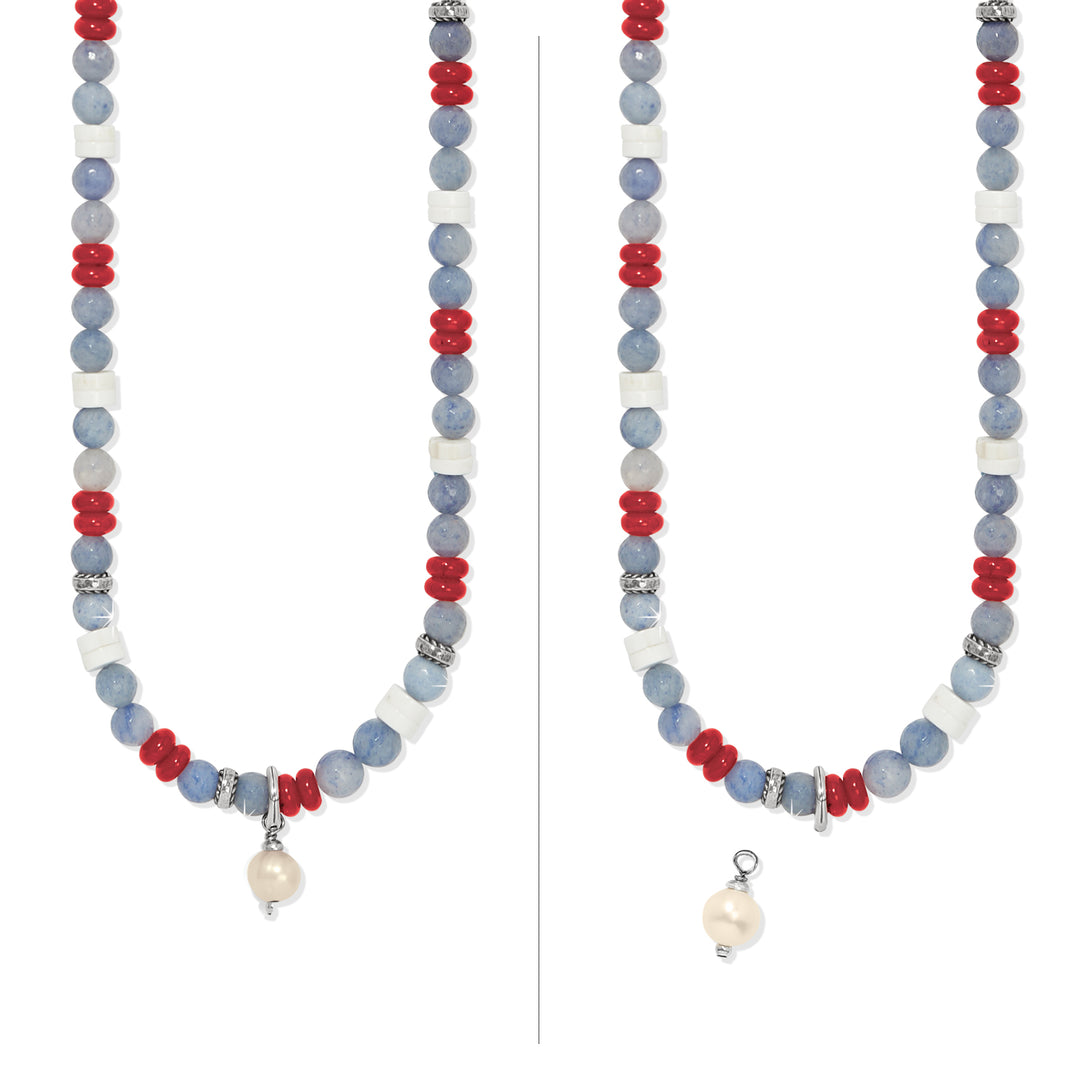 Brighton Americana Beach Pearl Charm Necklace