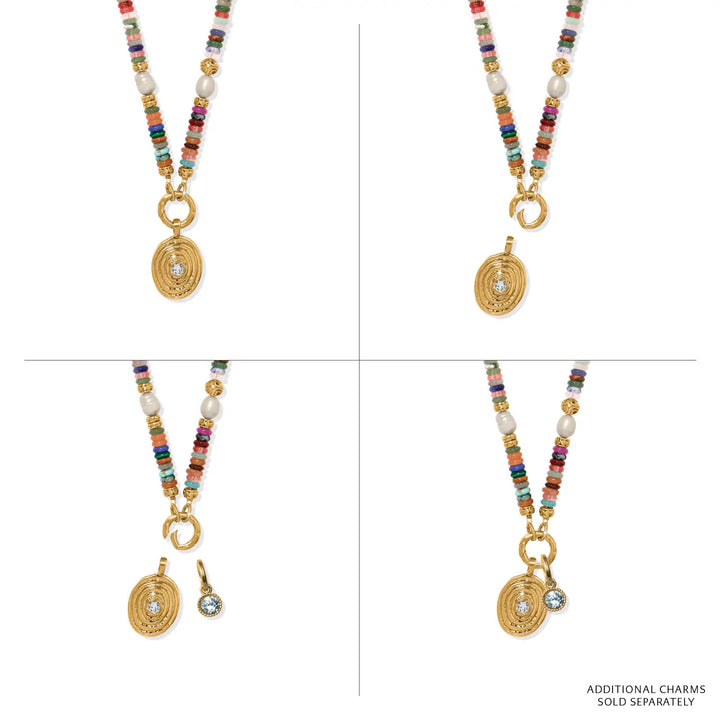 Brighton Kosmos Chroma Token Charm Necklace - Multicolor Statement Jewelry or Brighton Kosmos Chroma Pendant Necklace for Women