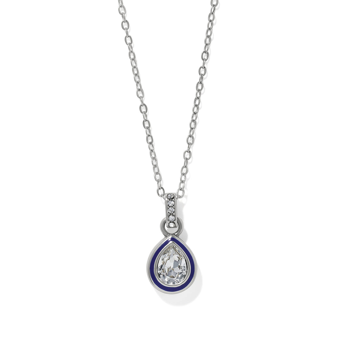 Brighton Halo Gemma Pave Teardrop Crystal Necklace
