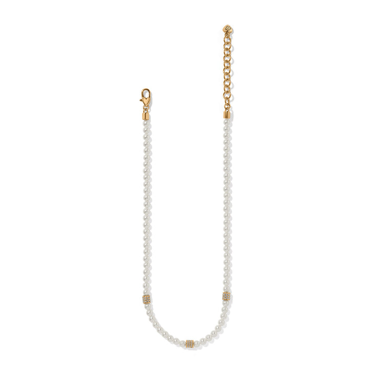 Brighton Meridian Petite Pearl Two Tone Station Necklace, alternate view