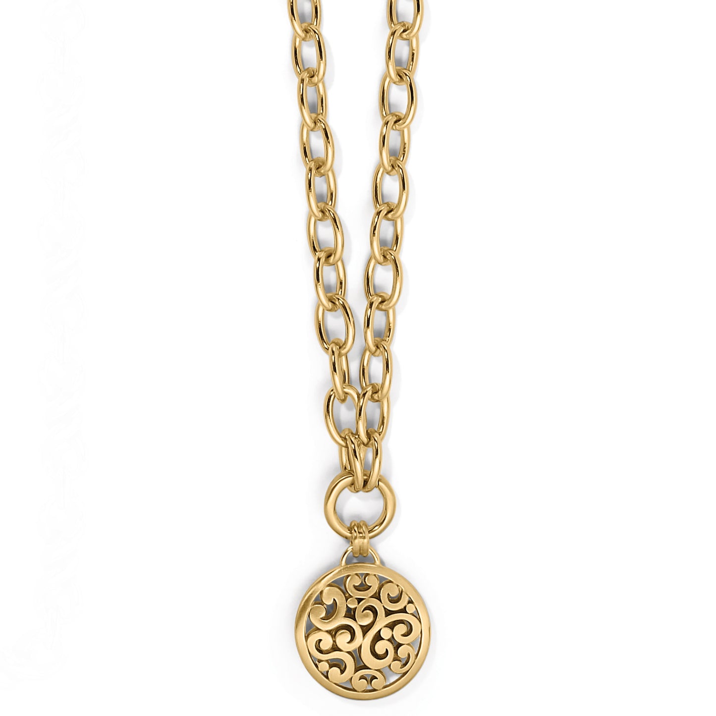 Contempo Medallion Gold Charm Necklace