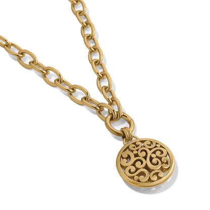 Contempo Medallion Gold Charm Necklace