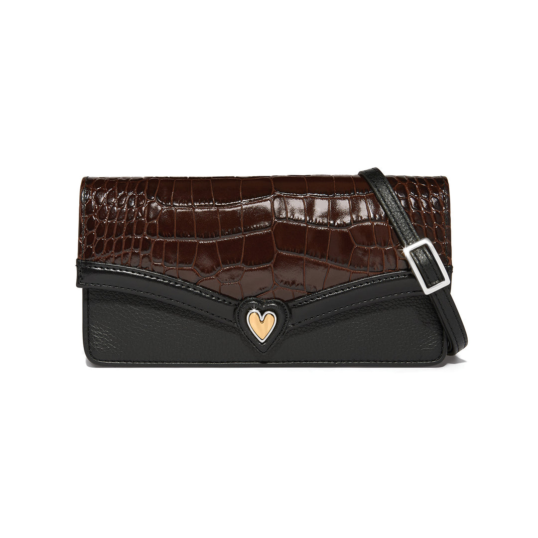Brighton Cascade Large Wallet Black/Chocolate