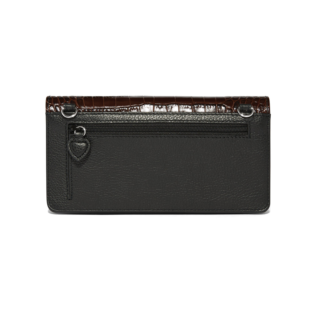 Brighton Cascade Large Wallet Black/Chocolate