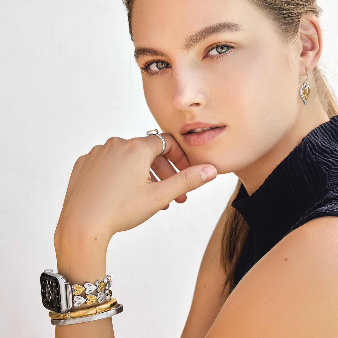 Brighton Cascade Heart Watch Band — Two-Tone Heart Smart Watch Band