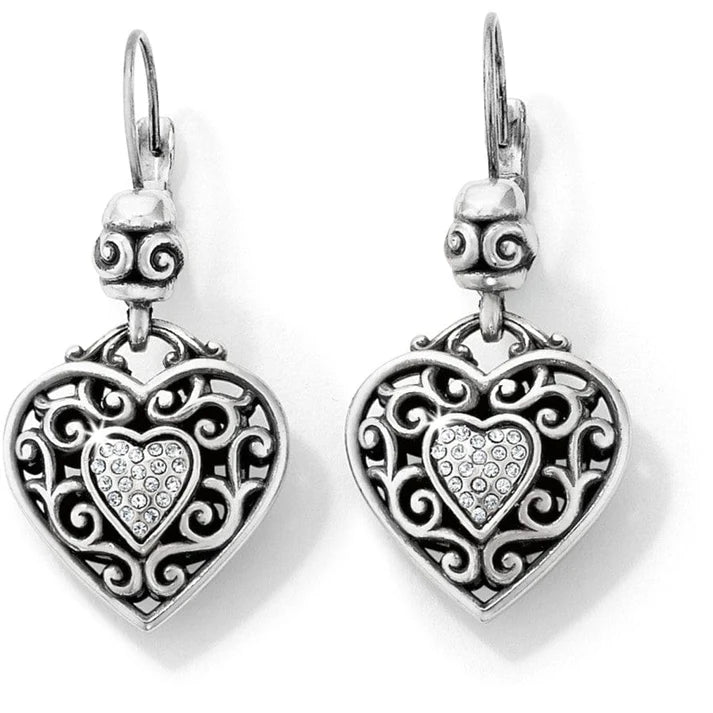 Reno Heart Leverback Earrings