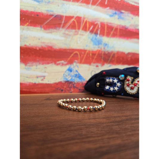 Hope Grateful 5mm Bead Bracelet - Firecracker