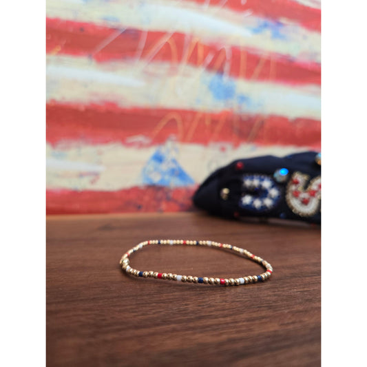 Hope Sincerity Pattern 2mm Bead Bracelet - Firecracker
