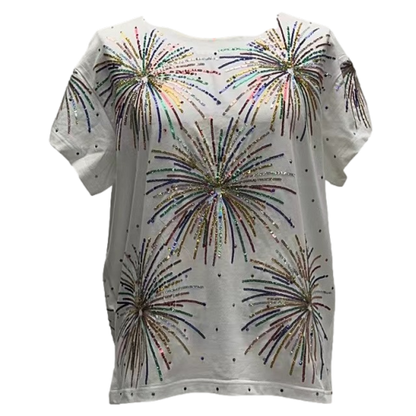 WHITE MEGA FIREWORK TEE