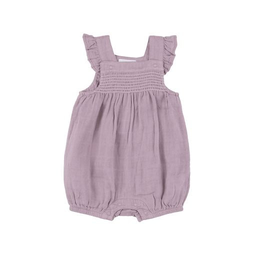 SMOCKED FRONT OVERALL SHORTIE