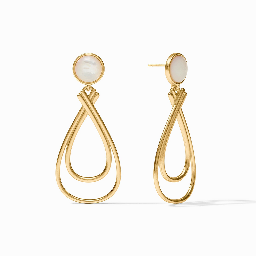 Julie Vos Essex Stone Earring - Mother of Pearl