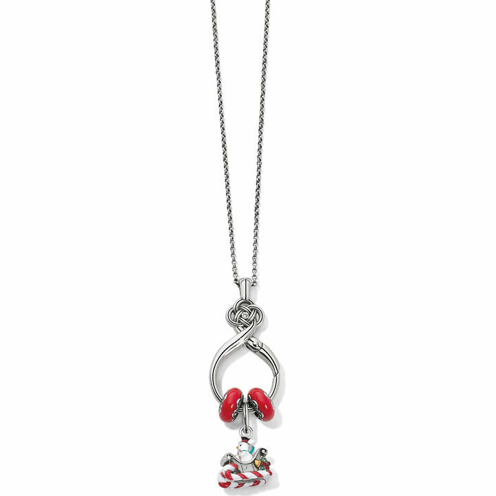 Brighton Snowman Sleigh charm on a charm bracelet