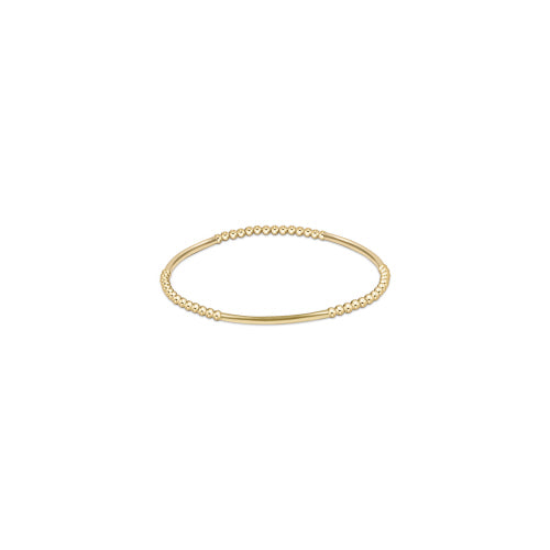 Bliss Bar Gold Pattern 2.5mm Bead Bracelet - Gold