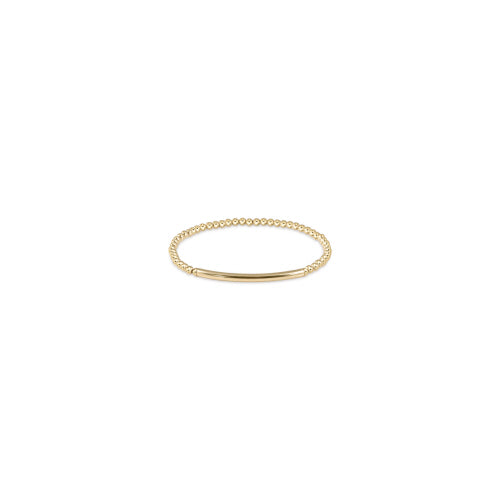 Classic Gold 3mm Bead Bracelet - Bliss Bar Smooth