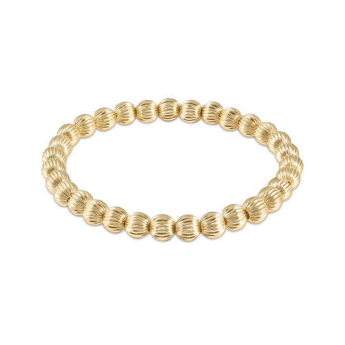 enewton Dignity Gold 6mm Bead Bracelet featuring uniquely textured 14kt gold-filled beads
