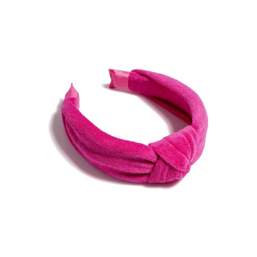 Terry Knotted Headband Fuchsia