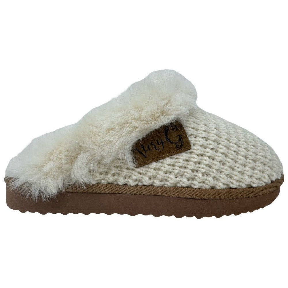 Cream Sweater Slippers