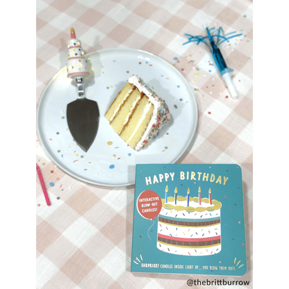 Happy Birthday Board Book - Interactive Light-Up Candle & Sound
