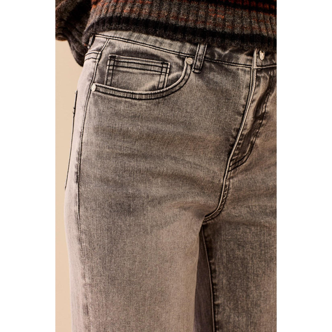 Tribals Brooke Palazzo Wide Leg Cuffed Denim Jeans
