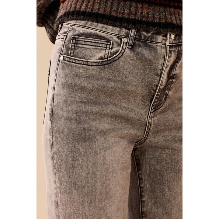 Tribals Brooke Palazzo Wide Leg Cuffed Denim Jeans