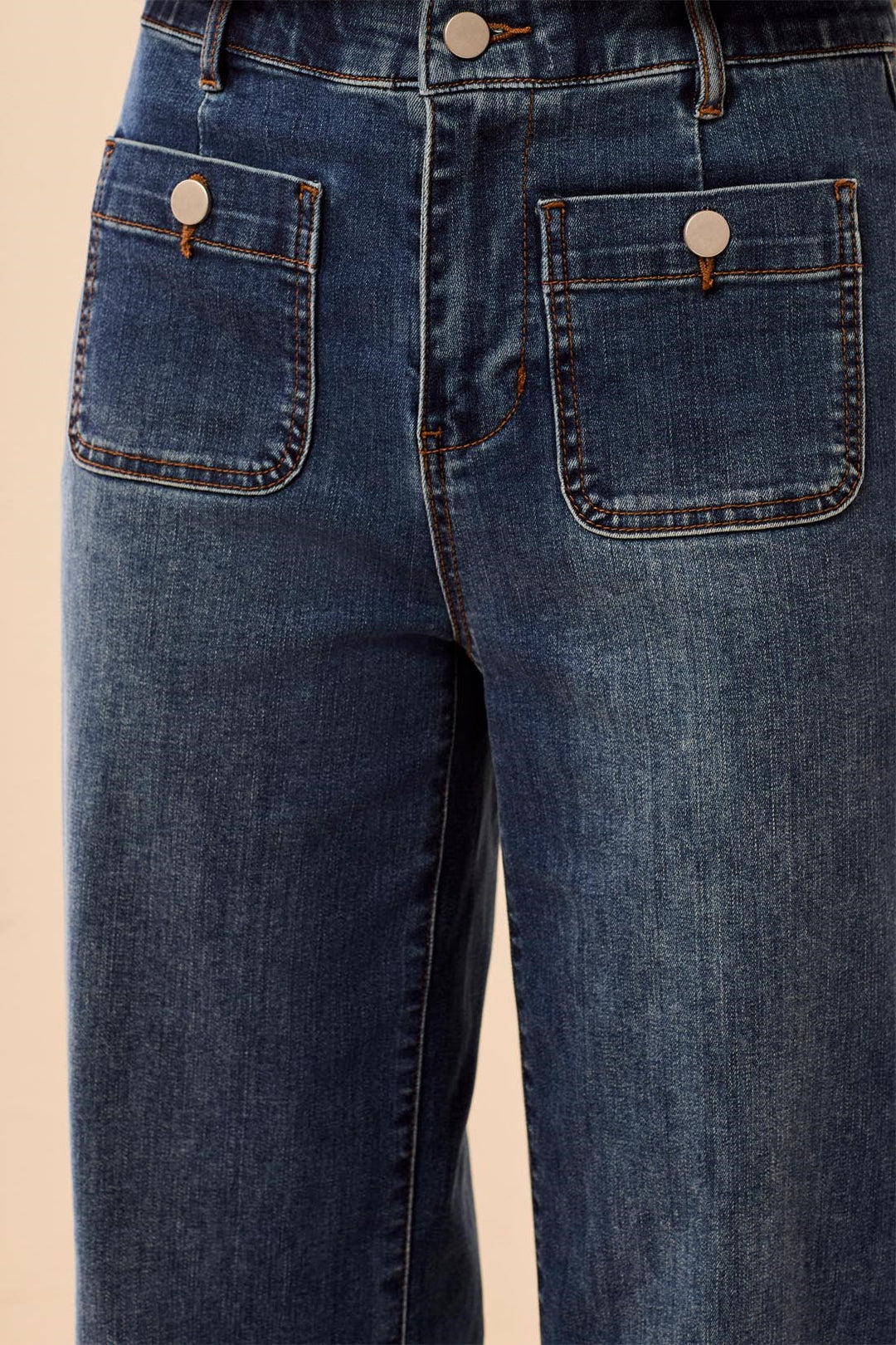 Tribal Sophia Curvy Super Straight Ankle Denim Jeans - Dusk | Tribal Women&