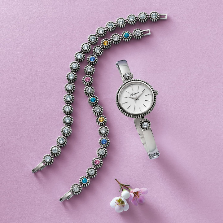 Brighton Twinkle Link Bracelet – Silver &amp; Peridot Crystal Link Bracelet for Women