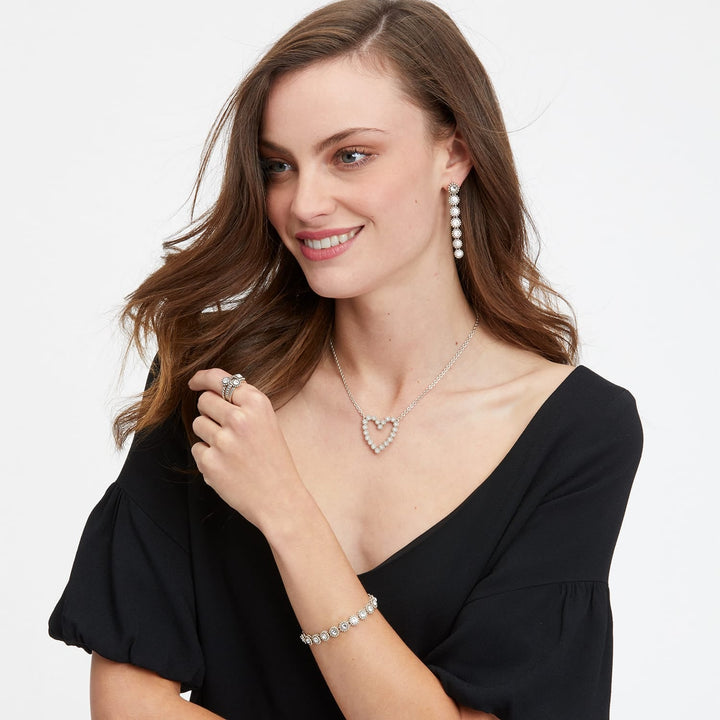 Brighton Twinkle Link Bracelet – Silver &amp; Peridot Crystal Link Bracelet for Women