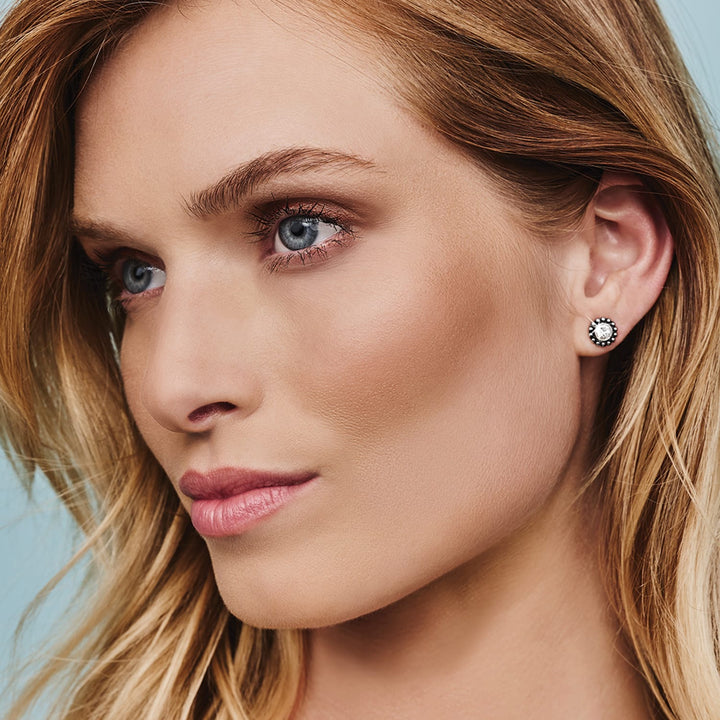 Brighton Twinkle Mini Post Earrings – Silver Crystal Stud Earrings for Women