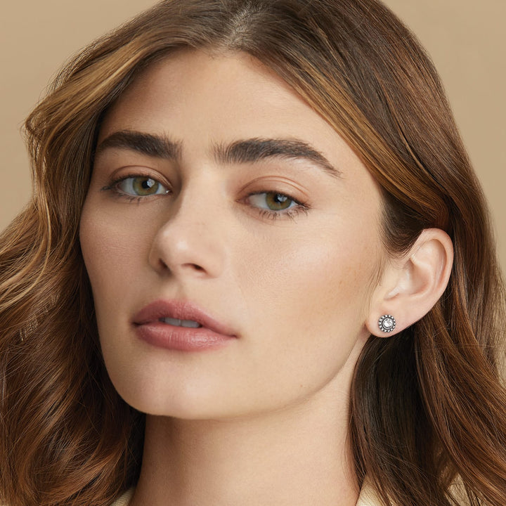 Brighton Twinkle Mini Post Earrings – Silver Crystal Stud Earrings for Women