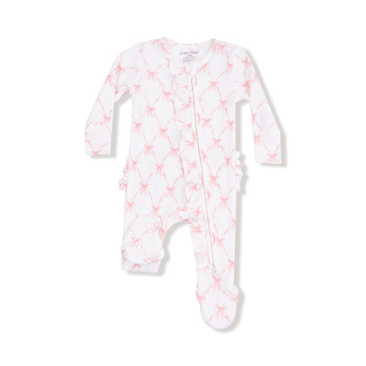 Ribbon Bow Trellis- 2 Way Ruffle Zipper