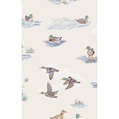 Migrating Mallards - Romper w/Contrast Sleeve