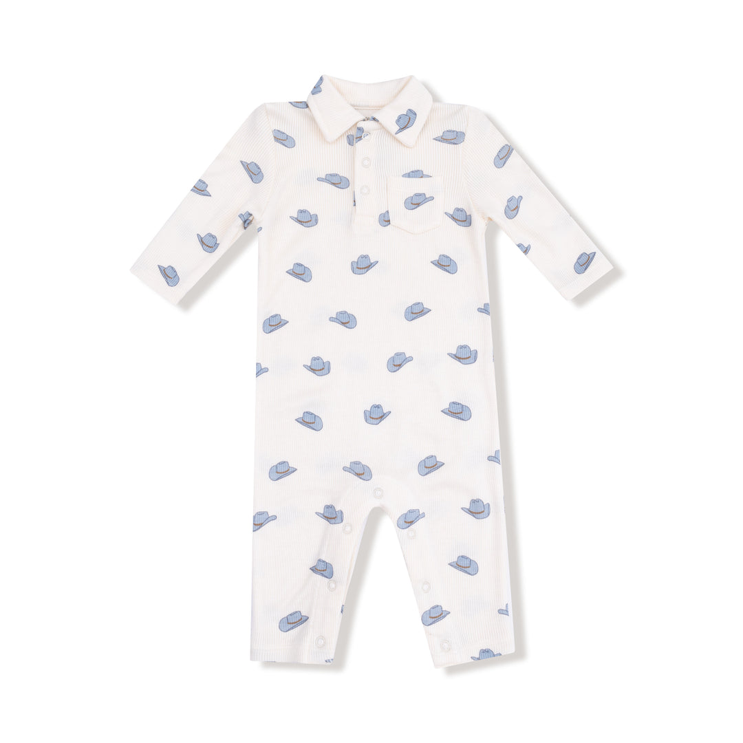 Petite Cowboy Hats - Polo Romper