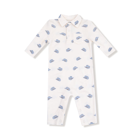 Petite Cowboy Hats - Polo Romper