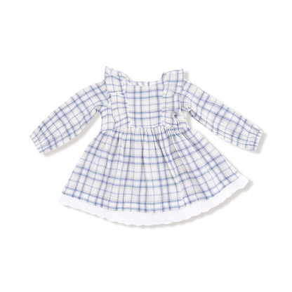 Long Sleeve Dress and Bloomer (2T to 4T Dress Only) - Blue Plaid