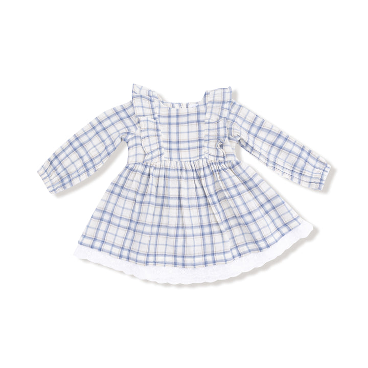 Long Sleeve Dress and Bloomer (2T to 4T Dress Only) - Blue Plaid