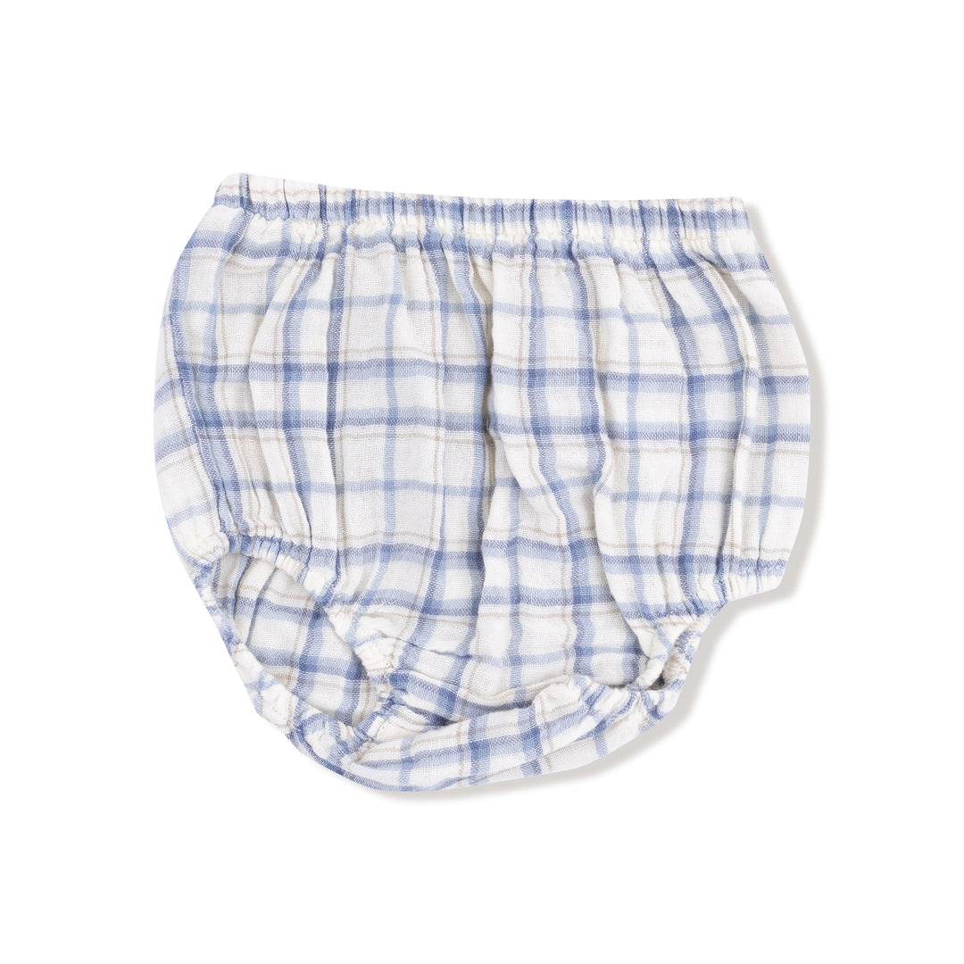 Long Sleeve Dress and Bloomer (2T to 4T Dress Only) - Blue Plaid