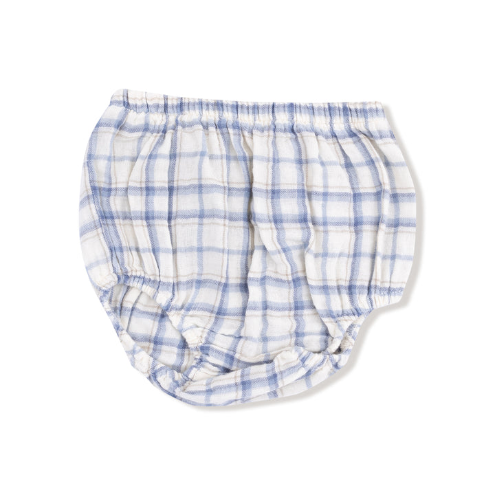 Long Sleeve Dress and Bloomer (2T to 4T Dress Only) - Blue Plaid