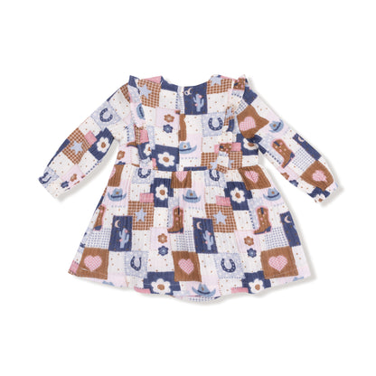 Ruffle Long Sleeve Bubble with Skirt - Patchwork Cowgirl