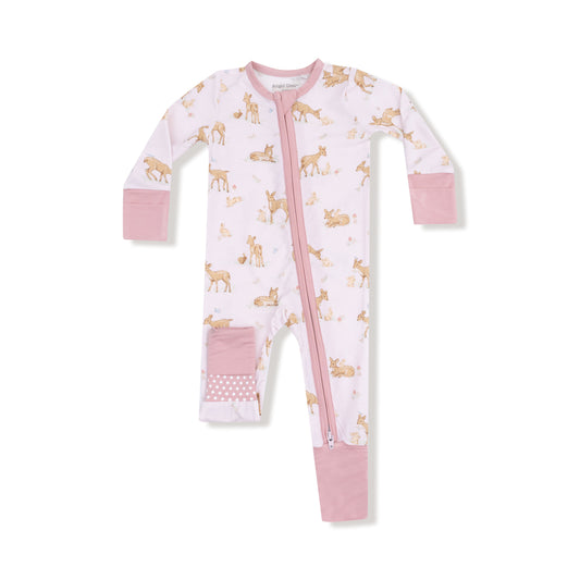 2 Way Zipper Romper - Little Fawn