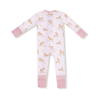 2 Way Zipper Romper - Little Fawn